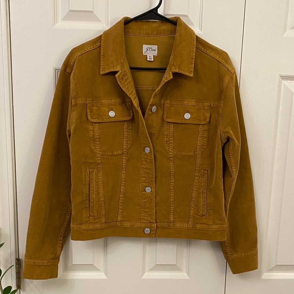 J Crew Corduroy Trucker Jacket Golden Brandy